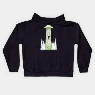 Bigfoot Ufo Abduction Sasquatch Kids Hoodie